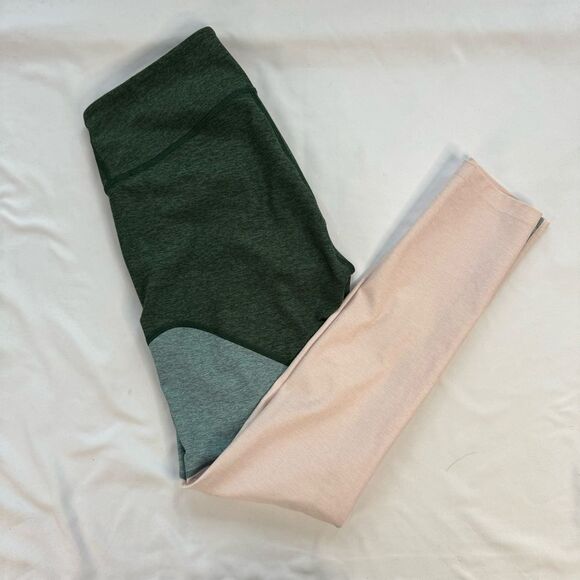 Outdoor Voices Pants - Outdoor Voices Size S Green Pink Colorblock Springs 7/8 Legging Mid Rise Gym